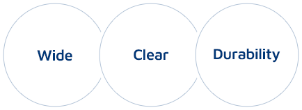 wide clear durability